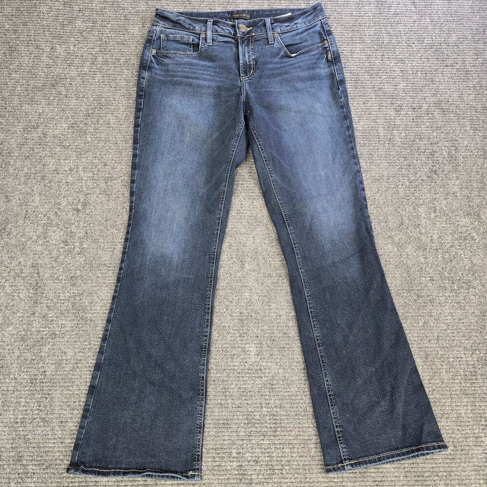 Silver Jeans Suki Slim Boot Jeans Womens 30x31 Blue Mid Rise Stretch Western